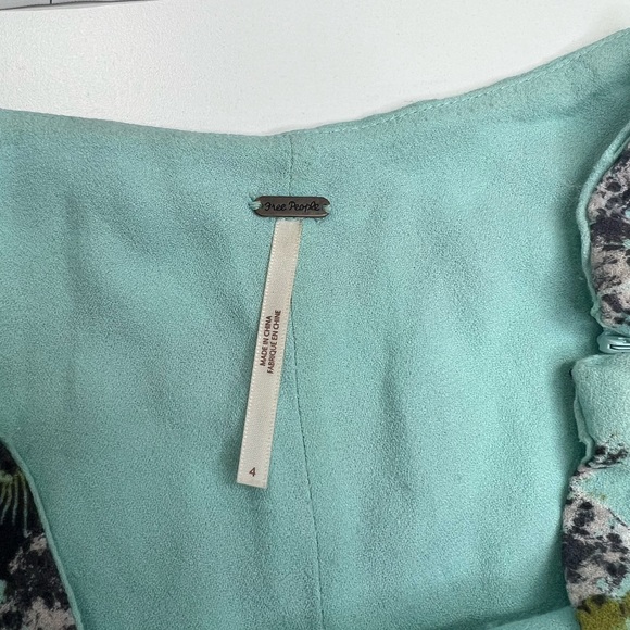 Free People Fiona Printed Flutter Shorts in Mint Combo High Rise Size 4 - Picture 6 of 16